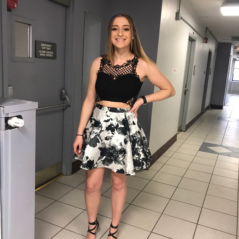 2 piece floral dress